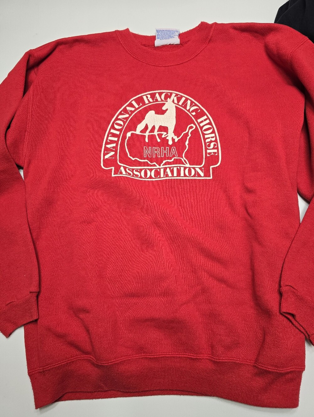 Hanes Red Crewneck Sweatshirt with White NRHA Graphic